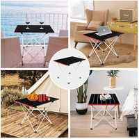 Table de plage pliable en aluminium ultralégère avec sac de transport pour la cuisine en plein air, le pique-nique, le camping, le bateau, les voyages