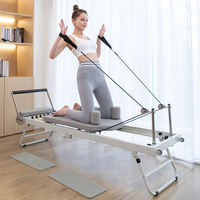 Machine de Pilates Reformer Commerciale Prix Usine, Cadre en Acier Allié Durable et Réglable, Logo Personnalisé, pour Studio et Salle de Sport Professionnels