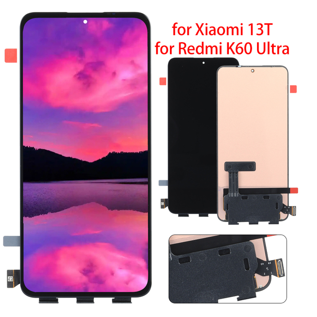 Mobile Phone LCD Touch Screen Display Replacement Spare Parts for Redmi K60 Ultra for Xiaomi Mi 13T Pro Outer Screen Assembly