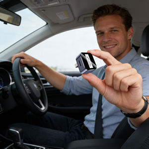 Adaptador Inalámbrico Carplay 2 en 1 Color Gris Metálico, Dongle USB para Auto con Carplay y Android Auto, Puerto USB para Sistema IOS y Android - Product Image 1