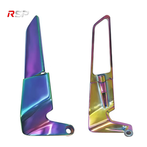 Espejo Retrovisor Frontal RSP Rainbow Wing de Aleación de Aluminio, Ajustable, Gran Angular, Antideslumbrante, Universal para Motocicleta y Scooter, Juego de 2 - Product Image 1