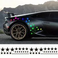 Ensemble d'autocollants en vinyle Pentagram Racing, 60 pièces, pour carrosserie et portes de voiture, style compétition sportif, autocollants en PVC faciles à coller