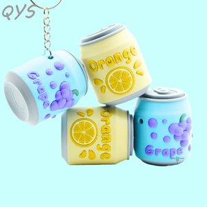 QYS 3D Printed Soda <b>Pop</b> Fidget Clicker Keychain Cute Plastic Key <b>Ring</b> Desk Toy Stress Relief Gift - Product Image 2