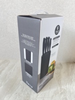 Ensemble de 6 couteaux de cuisine avec bloc, toucher doux, populaire sur le marché russe en ligne, en stock