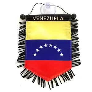 Siyah Venezuela Mini afiş 6 ''x 4'' Venezuela flama 15x10 cm 4x6 inç emme bardak askısı