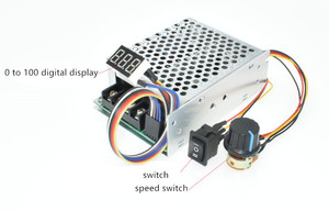 Taidacent 40A 12V 24V 36V Chiết Hệ Thống Dây Điện Điều Khiển Tốc Độ Biến Tốc Độ Inline Fan Hai Chiều DC Tốc Độ Động Cơ điều khiển - Product Image 5