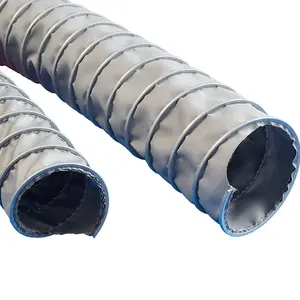 Temperature Resistant 400 Degrees Silica Gel Cloth Air Duct Pipe Heat Resistant Flexible Duct