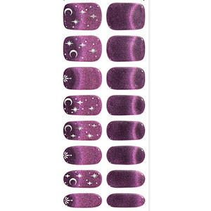 Pegatinas para uñas Purple Night, gel UV de uretano semicurado, magnetizado, para aumentar el volumen, para el cuidado de la belleza de las mujeres - Product Image 1
