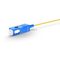 Coleta de fibra óptica SC/PC de alto rendimiento modo único SM 9/125μm pérdida de inserción baja amarilla 0,9mm Corning para FTTX/DC