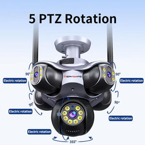 Cámara PTZ con Sensor CMOS de Doble Lente Panorámica de <span class=keywords><strong>360</strong></span>°, Seguimiento Automático, Audio Bidireccional, Micrófono Integrado, WiFi Inalámbrico, Clasificación IP65, 20MP, H.265 - Product Image 3