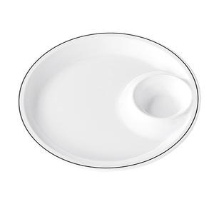 Melamine Tableware Plates Set Oval Shape With <b>Sauce</b> Dish For Dumplings And Snacks Party Use - Product Image 5