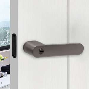 Cerradura de Puerta Minimalista Ecológica de Acero para Dormitorio, con Llave, para Uso en Hoteles y Apartamentos, Diseño Magnético Silencioso Moderno en Negro/Blanco/Gris, Fácil de Instalar - Product Image 1