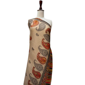 OEM ODM Custom Floral Jamawar <b>Shawl</b> Jacquard Weave Skin-Friendly Breathable Elegant Soft Lightweight Traditional Fashion Bulk - Product Image 2