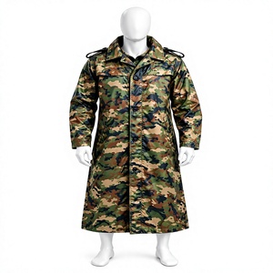 Fabricante al por mayor de impermeables vintage de poliéster/rayón con cuello en V y estampado floral, para uso de seguridad, uniforme táctico para exteriores, poncho, válido según ISO. - Product Image 1