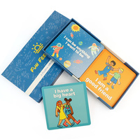 Cartes de jeu en papier écologiques durables imprimées sur mesure avec boîte à couvercle et base pour enfants - Personnalisables