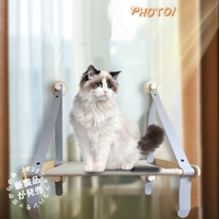 Hamac de fenêtre de perchoir de chat pliable en bois d'usine avec ventouse forte pour chat d'intérieur