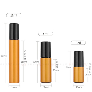 Prêt à expédier 1ML 2ML 3ML 5ML 10ML bouteille en verre ambré rouleau sur bouteille pour parfum d'huile essentielle - Product Image 5
