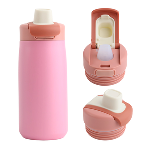 Nueva Botella Deportiva <span class=keywords><strong>MU</strong></span> de Acero Inoxidable 304 de Grado Alimenticio para Adultos y Niños, Termo con Tapa de Cierre a Presión y Múltiples Tamaños Personalizables - Product Image 1
