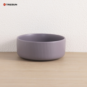 Vajilla Moderna TRESUN en Color Morado con Relieve, Juego de Platos y Tazones para Desayuno, Vajilla de Cerámica - Product Image 3