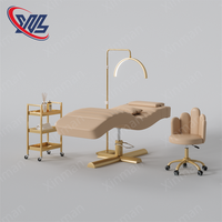 Cama de Salón Moderna y Ajustable de Lujo para Gimnasio con Juego de Muebles Estéticos para Pestañas