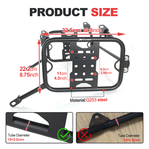 Waximoto apto para Suzuki DL650 v-<span class=keywords><strong>storm</strong></span> <span class=keywords><strong>650</strong></span> 2017-2024, alforja lateral de acero del mercado de accesorios, soporte para portaequipajes - Product Image 6