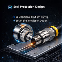 UQD-B04 Quick Disconnect Non-drip Liquid Cooling Fitting SS316L untuk Rak Server Pusat Data Sesuai Standar OCP
