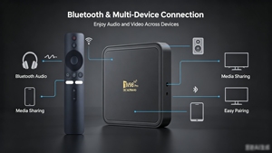 TV98 PRO 4K Ultra HD <span class=keywords><strong>Amlogic</strong></span> <span class=keywords><strong>S905D</strong></span> Android 10/11 Smart TV Box con WiFi de 2.4GHz para Reproductor Multimedia con Control Remoto por Voz - Product Image 3