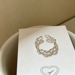 Twisted Braid 925 Sterling Silver <b>Ring</b> For Women <b>Open</b> Design Minimalist Everyday Wear - Product Image 3