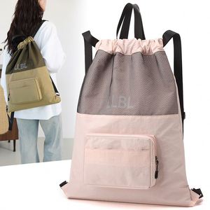 Large Capacity New Women's <b>Drawstring</b> <b>Backpack</b> for Fitness Sports & Travel Polyester Lining for Men's Basketball Storage Bag - Product Image 3