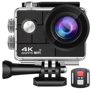 Fabbrica all'ingrosso Mini sport DV 4K wifi EIS Action Camera impermeabile 30m con videocamera montaggio accessori kit bicicletta