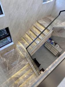 <span class=keywords><strong>Dalle</strong></span> de marbre gris naturel moderne, pierre de marbre gris clair pour murs, sols, comptoirs, projets hôteliers et décoration - Product Image 3