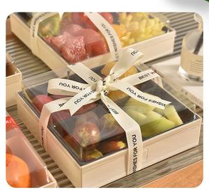 Boîte d'emballage personnalisée pour fruits frais, boîte en papier plastique transparente carrée jetable de qualité alimentaire avec fenêtre - Product Image 5