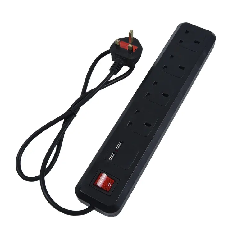 Fashion Portable Surge Protector Extension Lead Cord Plug Socket AC Outlet UK Power Strip Hot sale products
