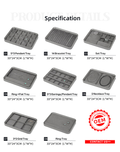 Nhà Máy Tùy Chỉnh Da Thật Khay Đồ Trang Sức Tổ Chức Sang Trọng Đồ Trang Sức Hiển Thị Showcase Vòng Hiển Thị Khay - Product Image 5