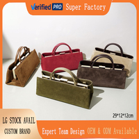 Sac fourre-tout de luxe en daim et cuir véritable, grande capacité, style urbain minimaliste, sac à bandoulière pour femme, vente en gros, fournisseur d'usine OEM