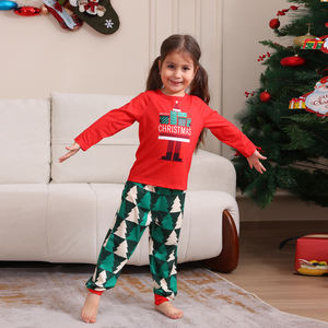 เซ็ตชุดนอนเนื้อนุ่มให้ความอบอุ่นในวันคริสต์มาสชุดครอบครัวพิมพ์ลายได้ตามต้องการ - Product Image 4