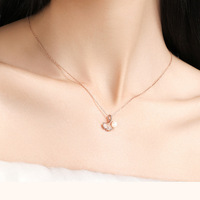 Collar de Plata de Ley S925 con Colgante de Hoja de Ginkgo y Perla Incrustada, Diseño Exclusivo de Alta Gama para Mujer, para Uso Diario