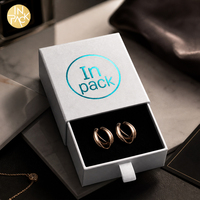 Boîte à bijoux de luxe IN PACK, boîte magnétique, logo personnalisé, taille personnalisée, carton rigide, pliable, laminage mat, emballage cadeau en papier