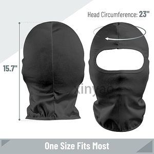 Masques de ski intégraux personnalisés avec logo pour hommes et femmes, balaclava respirant, imperméable, en soie de lait, polyester, adapté au cyclisme et aux sports - Product Image 2