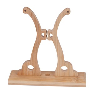 Soporte de bambú para abanico, soporte redondo para abanico, forma de arco, base de exhibición para interiores, adorno decorativo - Product Image 5