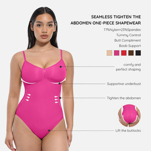 Hexin Atacado Cor Personalizada Emagrecimento Seamless Body Shaper Tummy Control Shaper <span class=keywords><strong>Bodysuit</strong></span> Shapewear para As Mulheres - Product Image 2