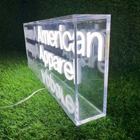 Letrero Luminoso de Neón Personalizado en Acrílico, con Base, para Decoración de Empresas, IP65 Impermeable, con Control Remoto, para Publicidad