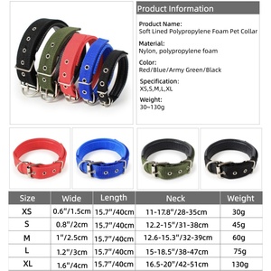 Aksesori Hewan Peliharaan Produk Anak Tahan Lama Kualitas Tinggi Berbantalan Latihan Dapat Disesuaikan Lebar <span class=keywords><strong>Nylon</strong></span> Kalung Anjing - Product Image 3