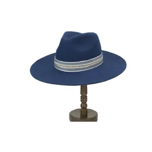 HUAYI-sombreros de lana clásica, sombrero de fieltro plano, fedora, precio barato