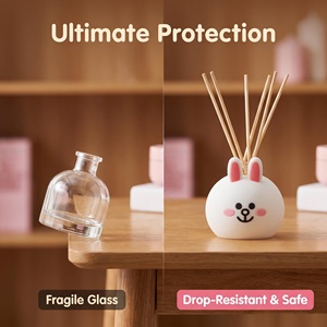 Couvre-bouteille de parfum en silicone personnalisé, diffuseur d'arômes, capuchon au design mignon, anti-collision, accessoires d'aromathérapie pour la maison, fournisseur OEM ODM - Product Image 2