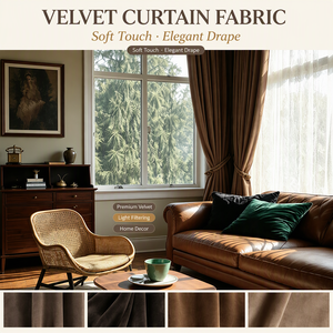 Luxuriöse Weiche Samt-Verdunkelungsvorhänge mit Vintage-Spitzenvorhang für Wohnzimmer und Hotel, Maßgefertigte Fensterdekorationen - Product Image 3