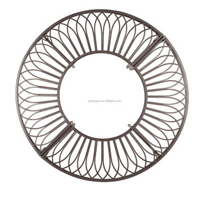 Meubles de jardin d'extérieur en fer forgé en métal de style antique <span class=keywords><strong>demi</strong></span>-<span class=keywords><strong>cercle</strong></span> <span class=keywords><strong>banc</strong></span> siège arbre bancs de patio en gros - Product Image 6