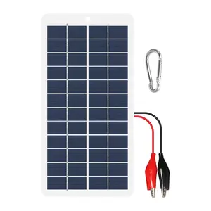 Mini 10w 15Watt 18V Mono Flexible Solar Panel Small Size for RV Car Travel Battery Power supply clip Solar Energy System