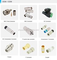 Conector de Barril Tipo F Hembra a Hembra RG6, Extensión de Cable Coaxial para Señal de TV
