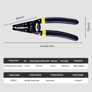 Pince à dénuder multifonctionnelle Pince à dénuder pour câbles Outil de quincaillerie Coupe-fil et dénudeur de fils - Product Image 6